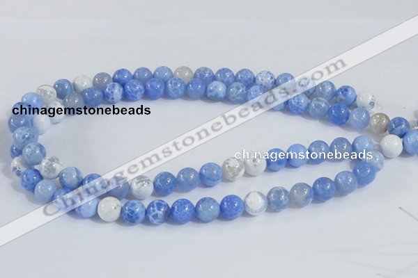 CAB646 15.5 inches 10mm round fire crackle agate beads wholesale