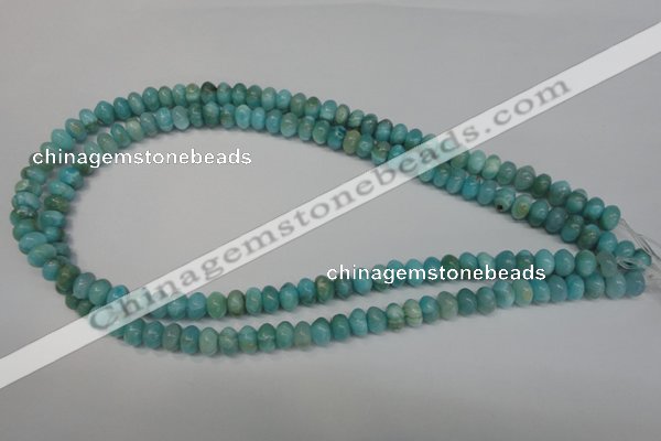 CAG4410 15.5 inches 5*8mm rondelle dyed blue lace agate beads