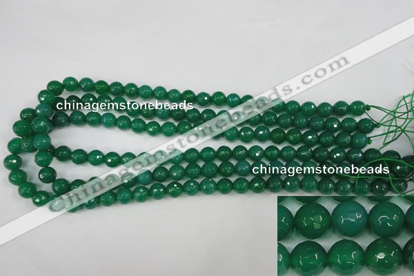 CAG4507 15.5 inches 8mm faceted round agate beads wholesale