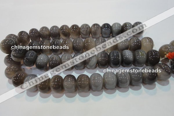 CAG5254 15.5 inches 15*20mm rondelle Brazilian grey agate beads