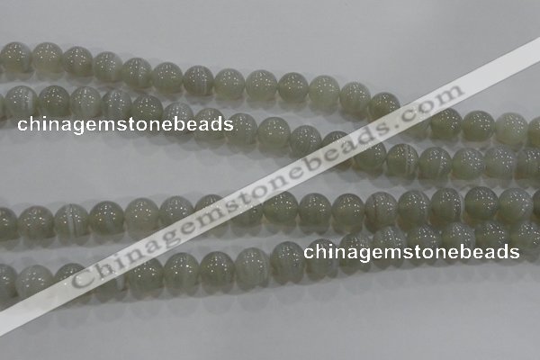 CAG5322 15.5 inches 8mm round grey line agate beads wholesale