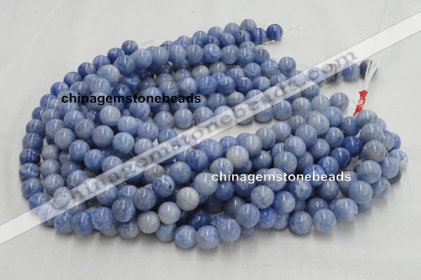 CAG550 16 inches 4mm round blue agate gemstone beads wholesale