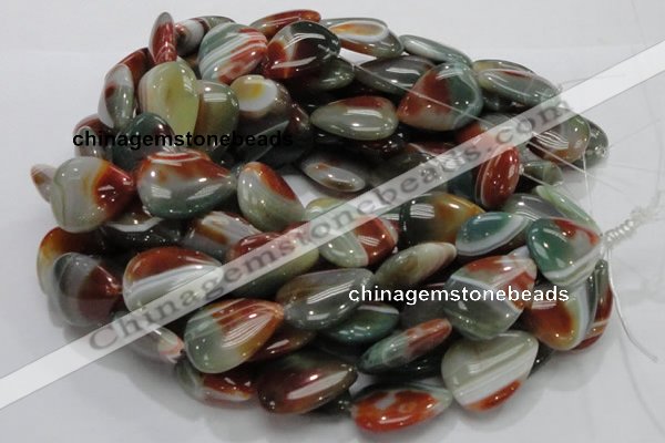 CAG808 15.5 inches 22*30mm flat teardrop rainbow agate gemstone beads