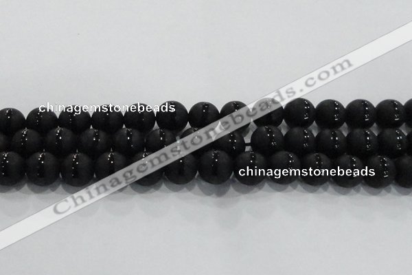 CAG8736 15.5 inches 16mm round matte tibetan agate gemstone beads