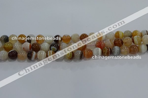 CAG9157 15.5 inches 10mm round line agate beads wholesale