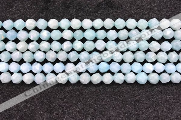 CAM1705 15.5 inches 6mm faceted nuggets amazonite gemstone beads