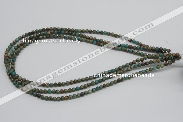 CAT5001 15.5 inches 4mm round natural aqua terra jasper beads