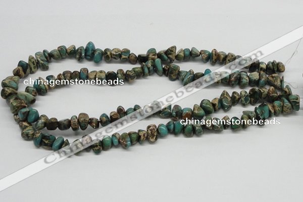 CAT5019 15.5 inches 8*12mm nuggets natural aqua terra jasper chip beads