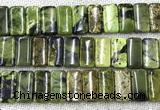 CAU582 7.5 inches 10*20mm rectangle double drilled Australia chrysoprase beads