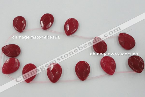 CCN2719 Top-drilled 18*25mm briolette candy jade beads wholesale