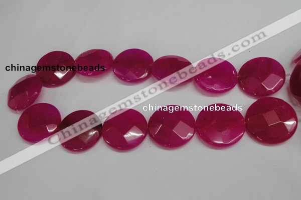 CCN283 15.5 inches 30mm faceted coin candy jade beads wholesale