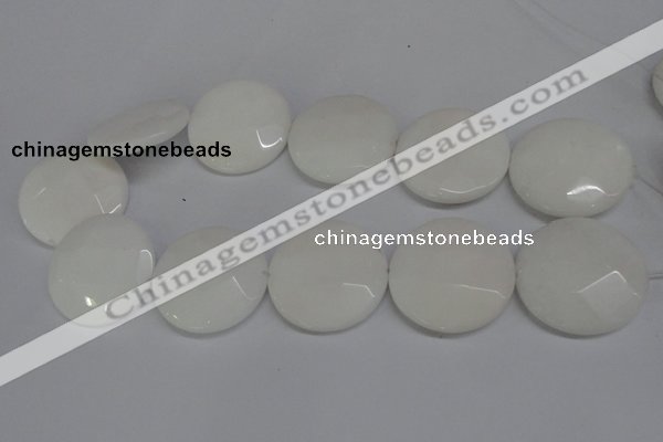 CCN300 15.5 inches 35mm faceted coin candy jade beads wholesale