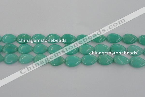 CCN3870 15.5 inches 13*18mm flat teardrop candy jade beads