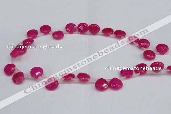 CCN3915 Top-drilled 13*13mm briolette candy jade beads wholesale