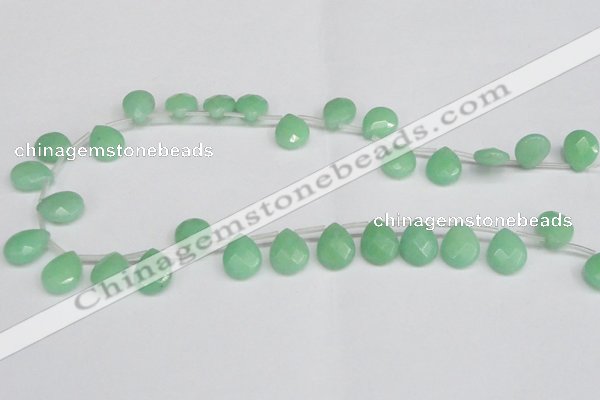 CCN3935 Top-drilled 12*15mm briolette candy jade beads wholesale