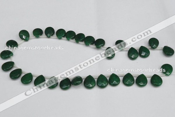 CCN3936 Top-drilled 12*15mm briolette candy jade beads wholesale