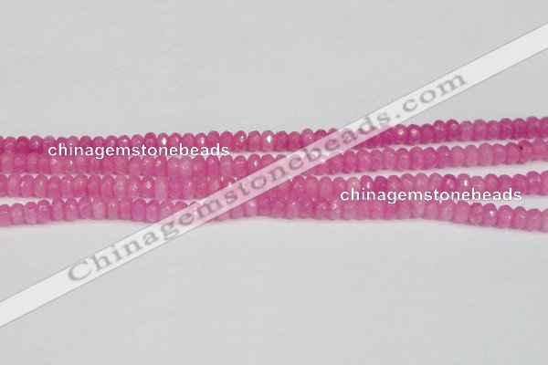 CCN4123 15.5 inches 4*6mm faceted rondelle candy jade beads