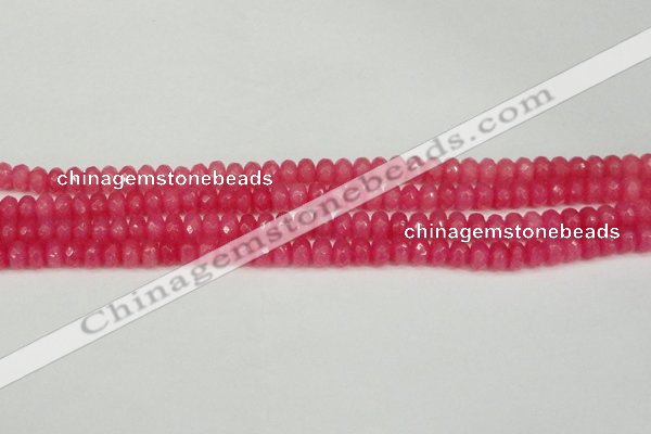 CCN4156 15.5 inches 5*8mm faceted rondelle candy jade beads