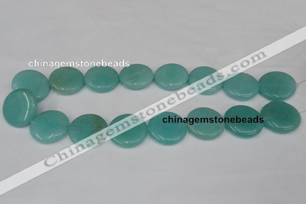 CCN507 15.5 inches 25mm flat round candy jade beads wholesale