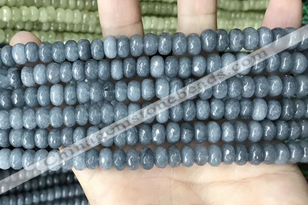 CCN5162 15 inches 5*8mm faceted rondelle candy jade beads