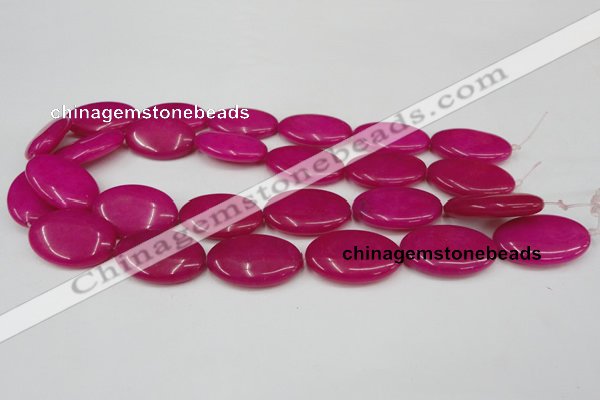 CCN551 15.5 inches 20*30mm oval candy jade beads wholesale