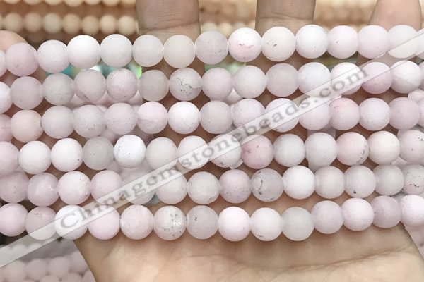 CCN5583 15 inches 8mm round matte candy jade beads Wholesale