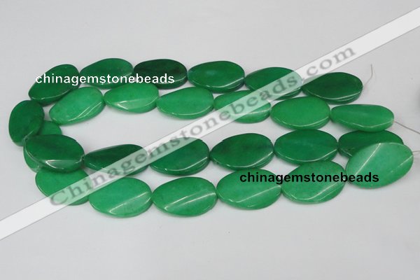 CCN619 15.5 inches 22*30mm twisted oval candy jade beads wholesale