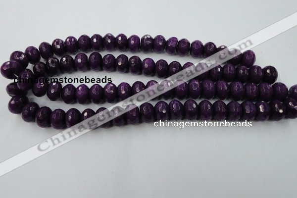 CCN922 15.5 inches 10*14mm faceted rondelle candy jade beads