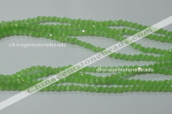 CCT315 15 inches 4mm faceted round cats eye beads wholesale