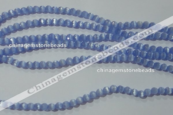 CCT346 15 inches 5mm faceted round cats eye beads wholesale