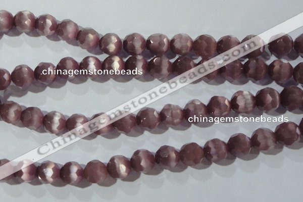 CCT396 15 inches 10mm faceted round cats eye beads wholesale