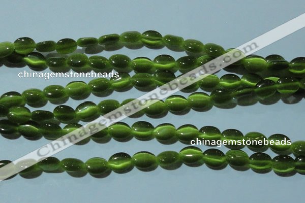 CCT648 15 inches 6*8mm oval cats eye beads wholesale