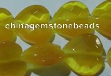 CCT991 15 inches 18*18mm faceted heart cats eye beads wholesale