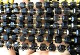 CCU1355 15 inches 6mm - 7mm faceted cube smoky quartz beads