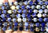 CCU1401 15 inches 6mm - 7mm faceted cube sodalite gemstone beads