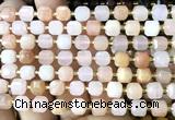 CCU1423 15 inches 6mm - 7mm faceted cube pink aventurine jade beads
