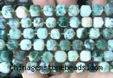 CCU1503 15 inches 8mm - 9mm faceted cube tree agate beads