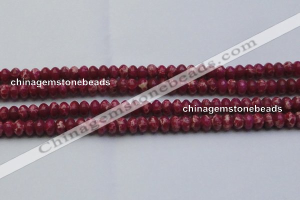 CDE2627 15.5 inches 10*14mm rondelle dyed sea sediment jasper beads