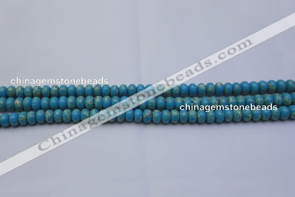 CDE2648 15.5 inches 5*8mm rondelle dyed sea sediment jasper beads