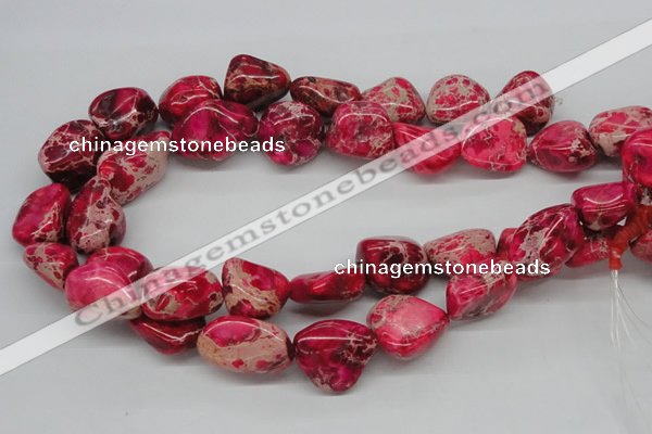 CDE27 15.5 inches 20*25mm nuggets dyed sea sediment jasper beads