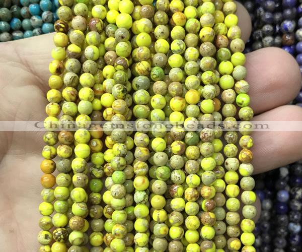 CDE3012 15 inches 4mm round sea sediment jasper beads wholesale