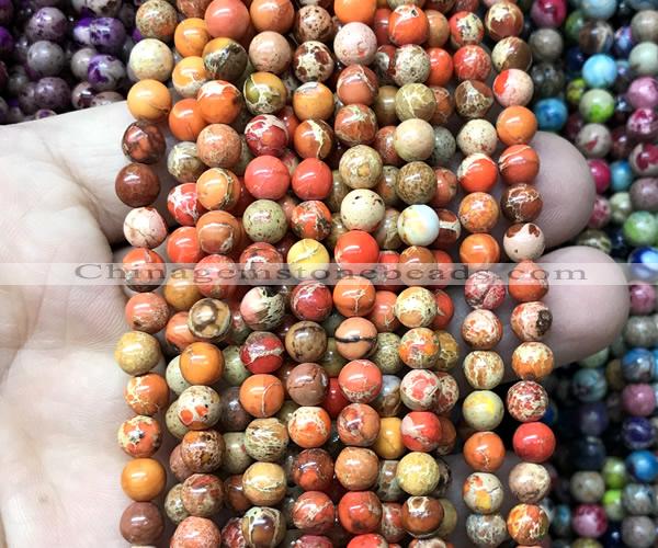 CDE3115 15 inches 6mm round sea sediment jasper beads wholesale