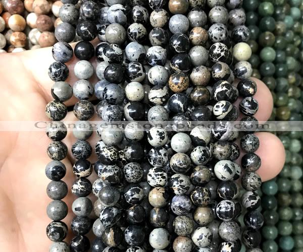 CDE3119 15 inches 6mm round sea sediment jasper beads wholesale