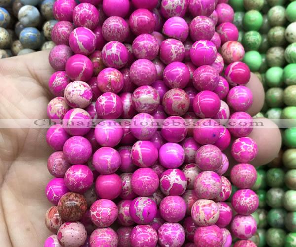 CDE3205 15 inches 8mm round sea sediment jasper beads wholesale