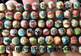 CDE3286 15 inches 8mm round sea sediment jasper beads wholesale