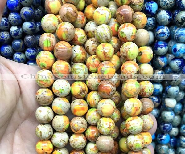 CDE3317 15 inches 10mm round sea sediment jasper beads wholesale