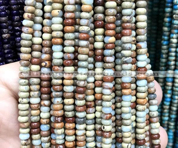 CDE3451 15 inches 3*4mm rondelle sea sediment jasper beads