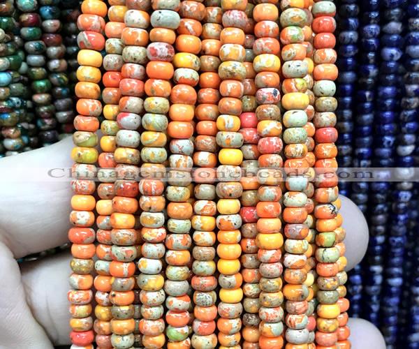 CDE3452 15 inches 3*4mm rondelle sea sediment jasper beads