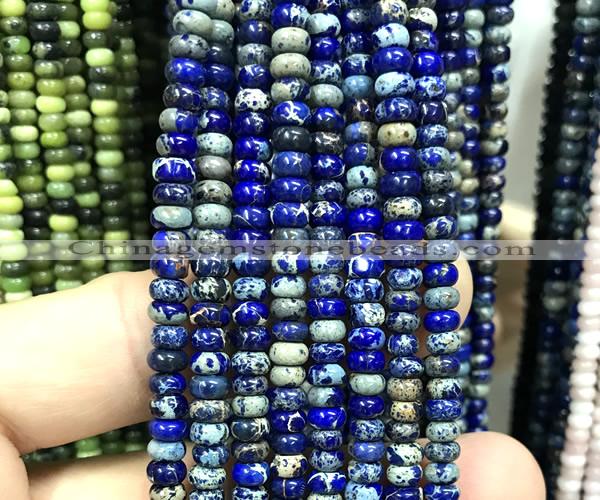 CDE3457 15 inches 3*4mm rondelle sea sediment jasper beads