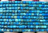 CDE3606 15 inches 4*4mm tube sea sediment jasper beads